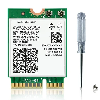 AX411 Bezvadu Tīkla Karti, Tri-Band Tīkls, Adapteri, Wifi 6E 5374Mbps Tīkla Karte Atbalsta Bluetooth 5.3